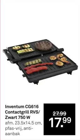 Karwei Inventum CG616 Contactgrill RVS aanbieding