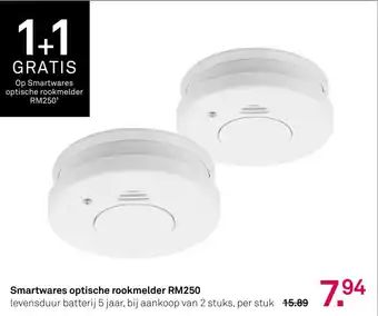Karwei Smartwares optische rookmelder RM250 aanbieding