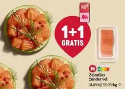 Delhaize Zalmfilet zonder vel aanbieding