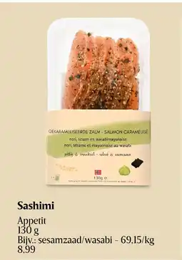 Delhaize Sashimi aanbieding