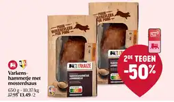 Delhaize Varkenshammetje met mosterdsaus aanbieding