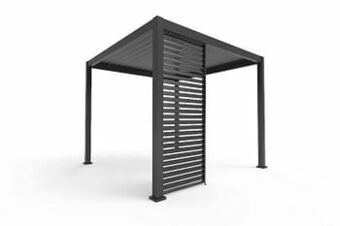 Sfeerpaneel Met Lamellen Voor Solimar Antraciet 1 X 93 Cm