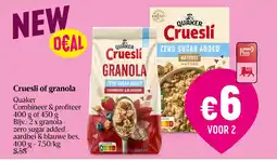Delhaize Cruesli of granola aanbieding