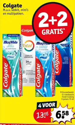 Kruidvat 4 x tandpasta Fresh Cooling Crystals 75 ml aanbieding