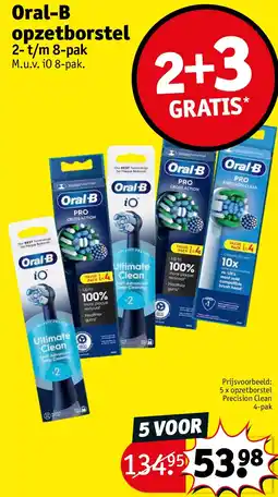 Kruidvat 5 x opzetborstel Precision Clean 4-pak aanbieding