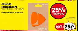 Kruidvat Zalando cadeaukaart t.w.v. €100 aanbieding
