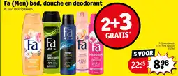Kruidvat 5 x Fa Pink Passion 150 ml aanbieding