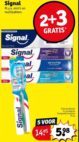 Kruidvat 5 x tandpasta Integral8 Complete 75 ml aanbieding