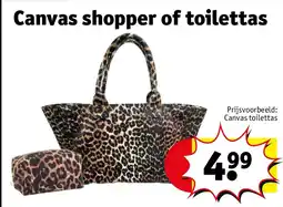 Kruidvat Canvas shopper of toilettas aanbieding