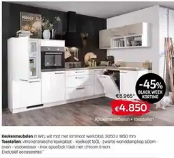 Gaverzicht Keukenmeubelen + toestellen aanbieding