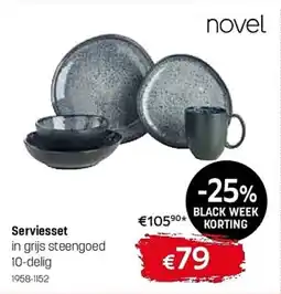 Gaverzicht Novel Serviesset aanbieding