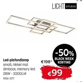 Gaverzicht Lichti studio Led-plafondlamp aanbieding