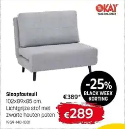 Gaverzicht Okay Slaapfauteuil aanbieding
