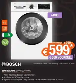 Expert Bosch Wasmachine BOWGG244FPFG aanbieding