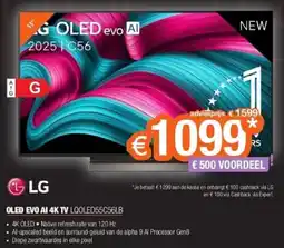 Expert LG OLED EVO AI 4K TV LQOLED55C56LB aanbieding