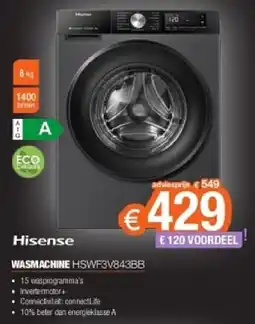 Expert Hisense Wasmachine HSWF3V843BB aanbieding