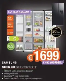 Expert Samsung Side by Side S1RS70F66KCFEF aanbieding