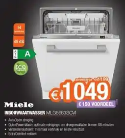Expert Miele Inbouwvaatwasser MLG5663SCM aanbieding