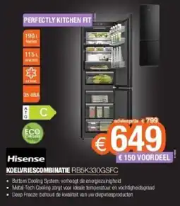 Expert Hisense Koelvriescombinatie RB5K330GSFC aanbieding