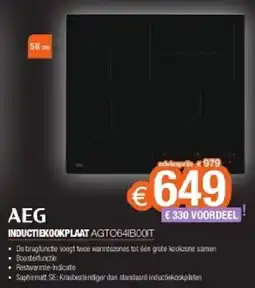 Expert AEG Inductiekookplaat AGT0641B00IT aanbieding
