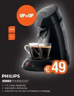 Expert Philips Senseo PHHD655367 aanbieding