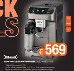 Expert DeLonghi Volautomatische koffiemachine DLECAM32070TB aanbieding