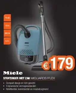 Expert Miele Stofzuiger met zakMiele MIGUARDS1FLEX aanbieding