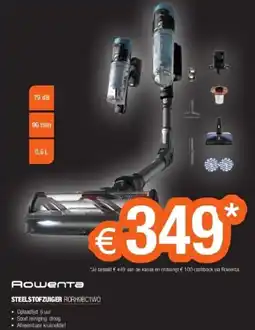 Expert Rowenta Steelstofzuiger RORH9BC1WO aanbieding