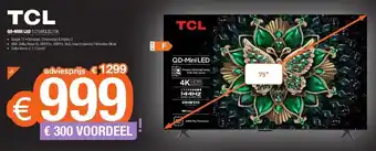 Expert TCL QD-Mini LED TC75MQLED 75K aanbieding