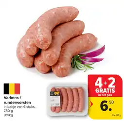 Carrefour Market Varkens-/ runderworsten aanbieding