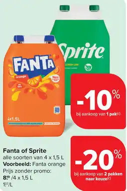 Carrefour Market Fanta of Sprite aanbieding
