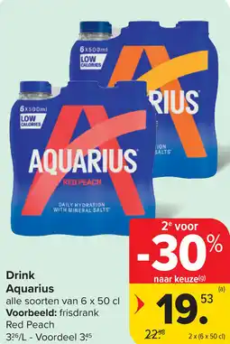 Carrefour Market Aquarius Drink aanbieding
