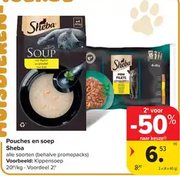 Carrefour Market Sheba Pouches en soep aanbieding