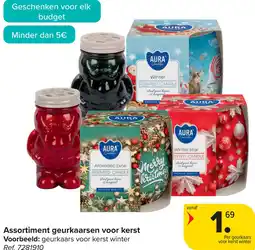Carrefour Market Assortiment geurkaarsen voor kerst aanbieding