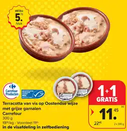 Carrefour Market Terracotta van vis op Oostendse wijze met grijze garnalen aanbieding