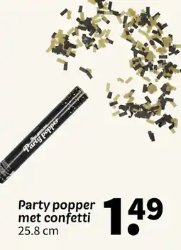 Wibra Party popper met confetti aanbieding