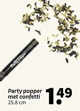 Wibra Party popper met confetti aanbieding