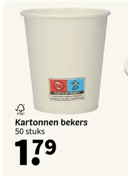 Wibra Kartonnen bekers aanbieding