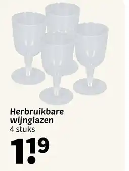 Wibra Herbruikbare wijnglazen aanbieding