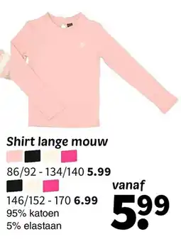 Wibra Shirt lange mouw aanbieding