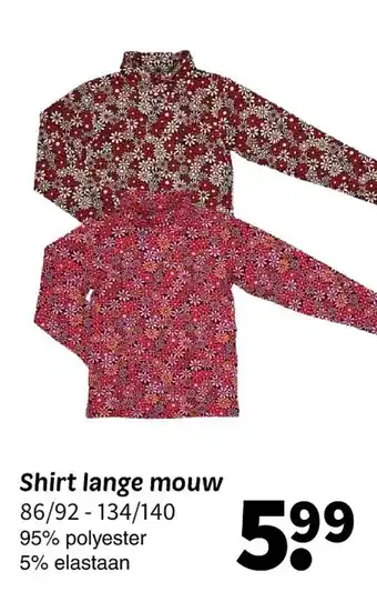 Wibra Shirt lange mouw aanbieding