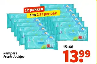 Wibra Pampers Fresh doekjes aanbieding