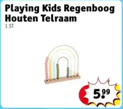 Kruidvat Playing Kids Regenboog Houten Telraam aanbieding