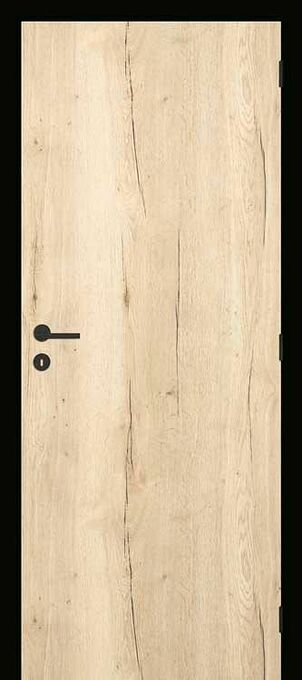 Zelfbouwmarkt Complete Deur Tubespaan Realwood Oak Vertic + Zwarte Deurkast 78cm aanbieding