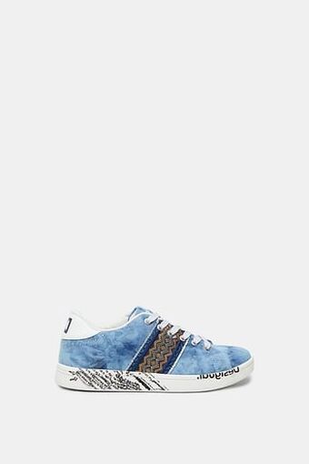 Desigual Uniseks sneakers met denimeffect - BLUE - 44 aanbieding