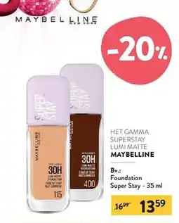 Di Het gamma superstay lumi matte maybelline aanbieding