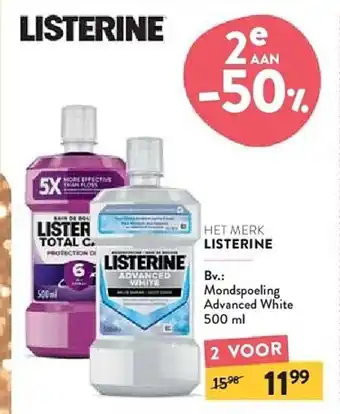 Di Het merk listerine aanbieding