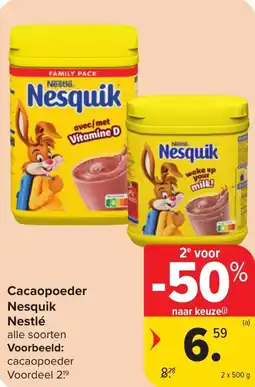 Hyper Carrefour Cacaopoeder nesquik nestlé aanbieding