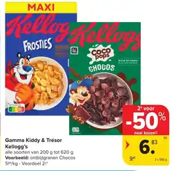 Hyper Carrefour Gamma kiddy & trésor kellogg's aanbieding