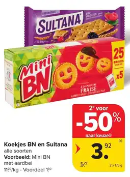 Hyper Carrefour Koekjes bn en sultana aanbieding